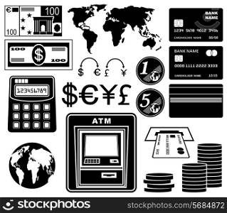 Financial, bank set of icons.