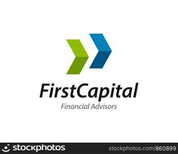 Financial Business Logo Design Vector Illustration