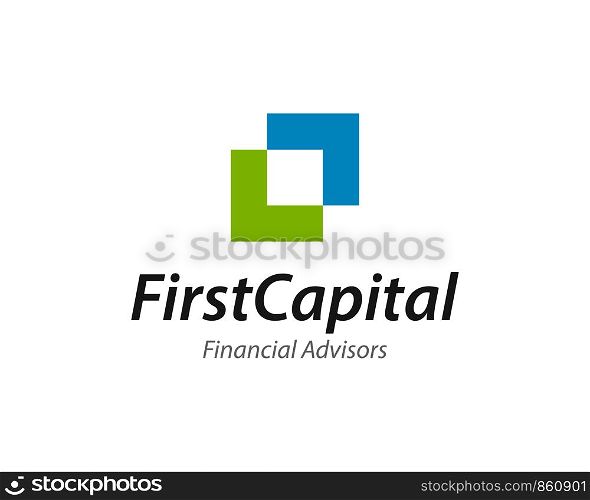 Financial Business Logo Design Vector Illustration