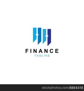 Financial business logo or financial graphic logo.Logo for financial business results data.With vector icon design.