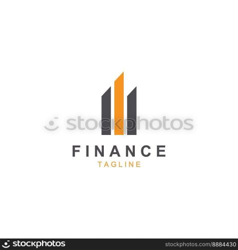 Financial business logo or financial graphic logo.Logo for financial business results data.With vector icon design.
