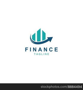 Financial business logo or financial graphic logo.Logo for financial business results data.With vector icon design.