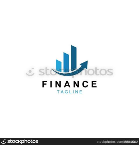 Financial business logo or financial graphic logo.Logo for financial business results data.With vector icon design.