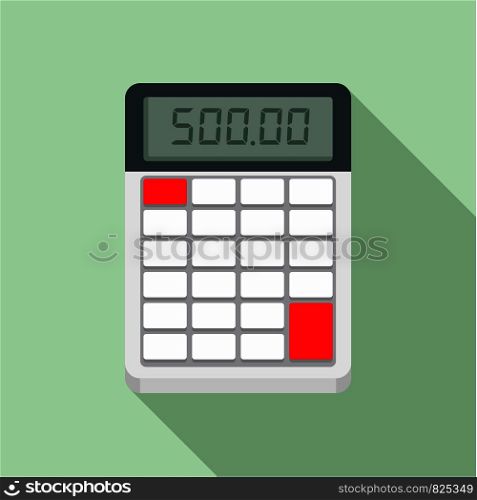 Financial calculator icon. Flat illustration of financial calculator vector icon for web design. Financial calculator icon, flat style