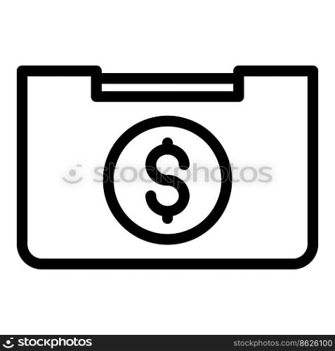 Financial charity icon outline vector. Social money. Help investor. Financial charity icon outline vector. Social money