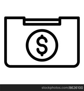 Financial charity icon outline vector. Social money. Help investor. Financial charity icon outline vector. Social money
