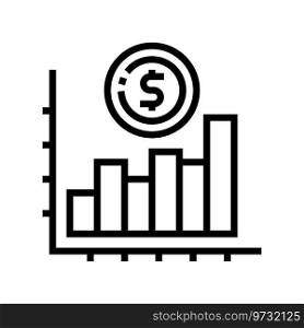 financial charts advisor line icon vector. financial charts advisor sign. isolated contour symbol black illustration. financial charts advisor line icon vector illustration