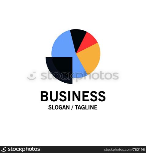 Financial Data, Analysis, Analytics, Data, Finance Business Logo Template. Flat Color