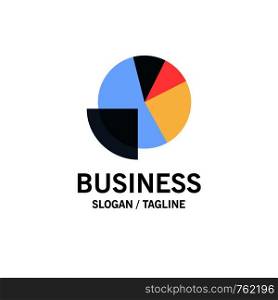 Financial Data, Analysis, Analytics, Data, Finance Business Logo Template. Flat Color