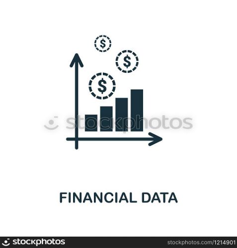 Financial Data creative icon. Simple element illustration. Financial Data concept symbol design from personal finance collection. Can be used for mobile and web design, apps, software, print.. Financial Data icon. Line style icon design from personal finance icon collection. UI. Pictogram of financial data icon. Ready to use in web design, apps, software, print.