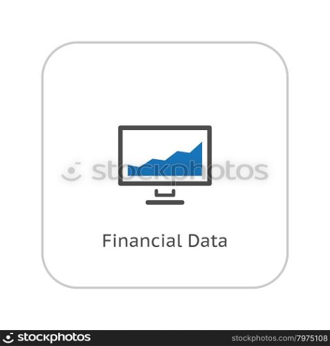 Financial Data Icon. Business Concept. Flat Design. Isolated Illustration.. Financial Data Icon. Business Concept. Flat Design.