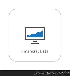Financial Data Icon. Business Concept. Flat Design. Isolated Illustration.. Financial Data Icon. Business Concept. Flat Design.