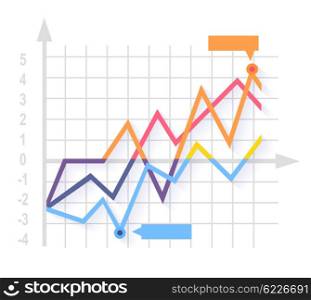 Financial Growth Coin Stock Market. Financial growth coin stock market. Successful graph of profit growth and cash investments in startups. Metaphor of the plants sprout in the column of gold coins. Invest progress vector illustration