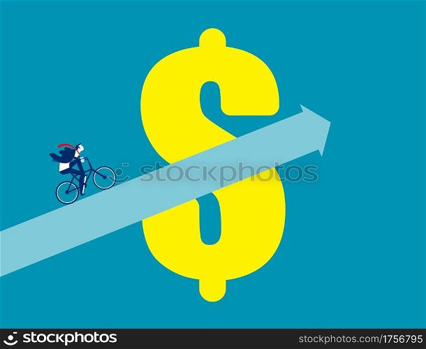 Financial growth. Finance and Economy concept, Flat cartoon vector design