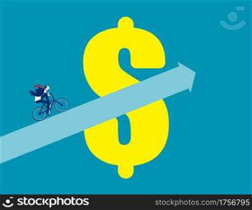 Financial growth. Finance and Economy concept, Flat cartoon vector design