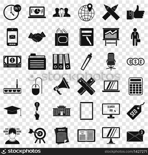 Financial icons set. Simple style of 36 financial vector icons for web for any design. Financial icons set, simle style