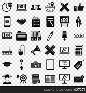 Financial icons set. Simple style of 36 financial vector icons for web for any design. Financial icons set, simle style