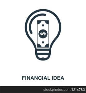 Financial Idea icon. Flat style icon design. UI. Illustration of financial idea icon. Pictogram isolated on white. Ready to use in web design, apps, software, print. Financial Idea icon. Flat style icon design. UI. Illustration of financial idea icon. Pictogram isolated on white. Ready to use in web design, apps, software, print.