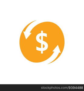 financial illustration vector with money logo design