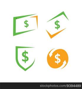 financial illustration vector with money logo design