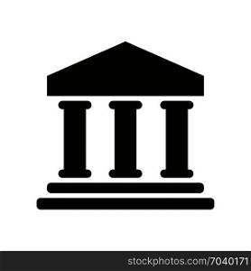 Financial institution building, icon on isolated background