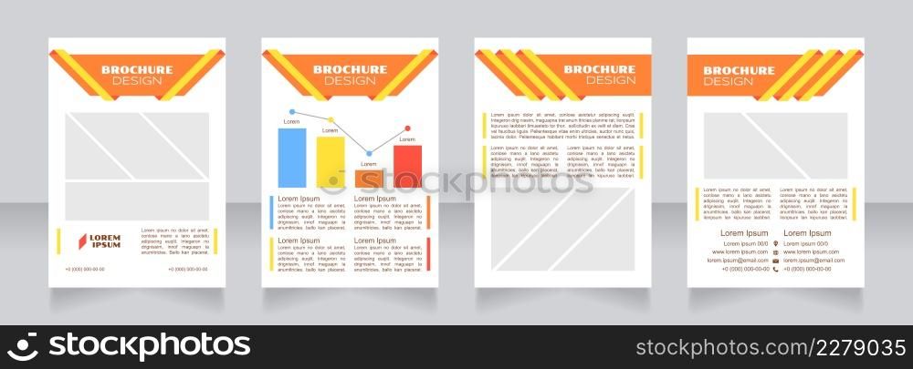 Financial instruments blank brochure design. Template set with copy space for text. Premade corporate reports collection. Editable 4 paper pages. Syncopate, Poller One, Arial Regular fonts used. Financial instruments blank brochure design