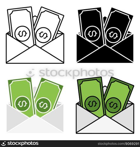 Financial Mail in flat style isolated