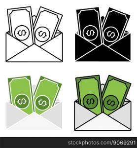 Financial Mail in flat style isolated
