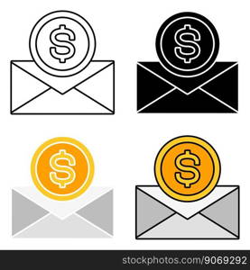 Financial Mail in flat style isolated