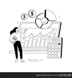 Financial management system abstract concept vector illustration. Control system, open source software, business management tool, financial information, corporate budget planning abstract metaphor.. Financial management system abstract concept vector illustration.