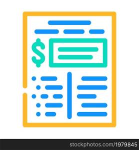 financial plan document color icon vector. financial plan document sign. isolated symbol illustration. financial plan document color icon vector illustration