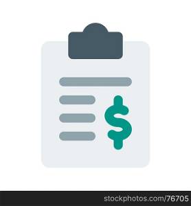 financial record, icon on isolated background