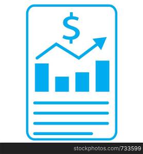 financial report icon on white background. financial report sign. flat style.