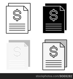 Financial Report in flat style isolated