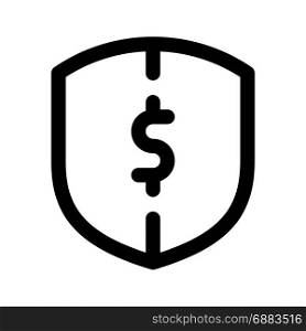 financial security, icon on isolated background