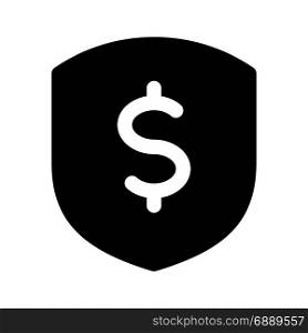 financial security, icon on isolated background