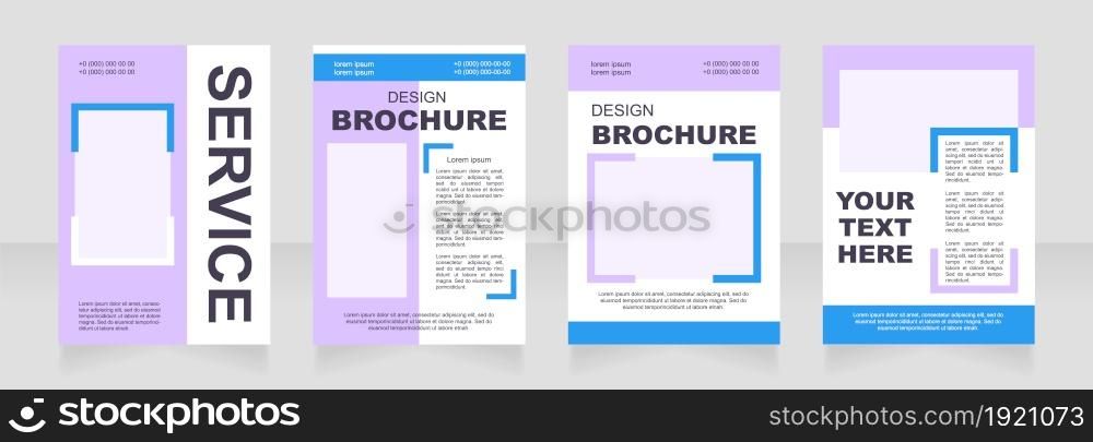 Financial service blank brochure layout design. Insurance info. Vertical poster template set with empty copy space for text. Premade corporate reports collection. Editable flyer paper pages. Financial service blank brochure layout design