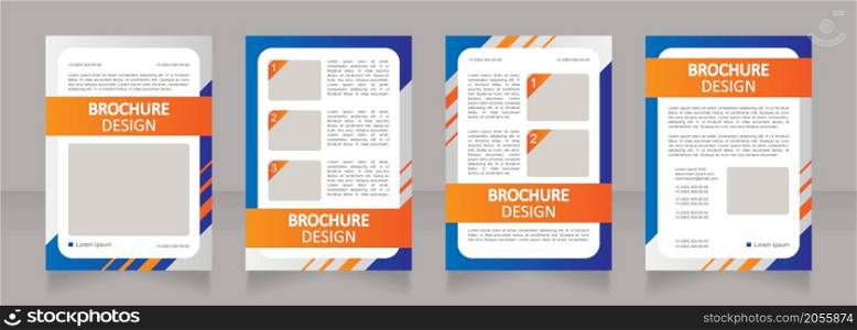 Financial services for bank customers blank brochure layout design. Vertical poster template set with empty copy space for text. Premade corporate reports collection. Editable flyer paper pages. Financial services for bank customers blank brochure layout design