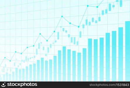 Financial stock market graph on stock market investment trading, Bullish point, Bearish point. trend of graph for business idea and all art work design. vector illustration.