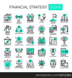 Financial Strategy , Thin Line and Pixel Perfect Icons