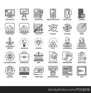 Financial , Thin Line and Pixel Perfect Icons