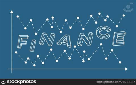 Financial trends graph. Abstract vector illustration.