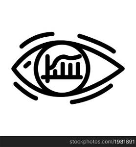 financial vision line icon vector. financial vision sign. isolated contour symbol black illustration. financial vision line icon vector illustration