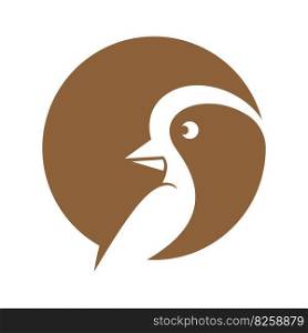 Finch icon logo design illustration 