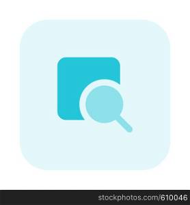 Find and lookup on internet with magnifying glass