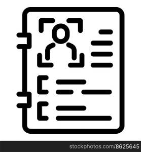 Find cv paper icon outline vector. Team post. Career offer. Find cv paper icon outline vector. Team post