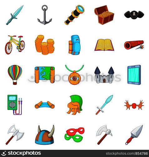 Find icons set. Cartoon set of 25 find vector icons for web isolated on white background. Find icons set, cartoon style