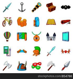 Find icons set. Cartoon set of 25 find vector icons for web isolated on white background. Find icons set, cartoon style