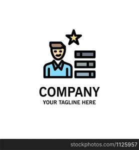 Find Job, Human Resource, Magnifier, Personal Business Logo Template. Flat Color