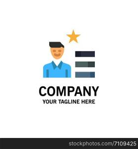 Find Job, Human Resource, Magnifier, Personal Business Logo Template. Flat Color